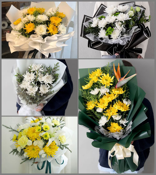 四川成都彭州市磁峰镇白事花束代送